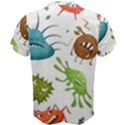 Dangerous Streptococcus Lactobacillus Staphylococcus Others Microbes Cartoon Style Vector Seamless P Men s Cotton T-Shirt View2