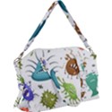 Dangerous Streptococcus Lactobacillus Staphylococcus Others Microbes Cartoon Style Vector Seamless P Canvas Crossbody Bag View1