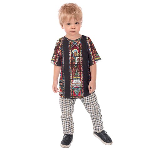 Photos Chartres Notre Dame Kids  Raglan T-shirt by Bedest