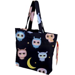 Cute Art Print Pattern Drawstring Tote Bag by Apen