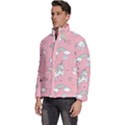 Cute Unicorn Seamless Pattern Men s Puffer Bubble Jacket Coat View2