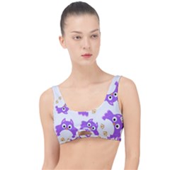 Purple Owl Pattern Background The Little Details Bikini Top by Apen