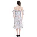 Seamless Pattern With Cute Rabbit Character Shoulder Tie Bardot Midi Dress View2