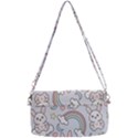 Seamless Pattern With Cute Rabbit Character Removable Strap Clutch Bag View2