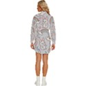 Seamless Pattern With Cute Rabbit Character Womens Long Sleeve Shirt Dress View4
