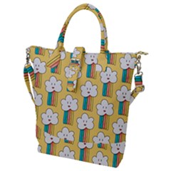 American Golden Ancient Totems Buckle Top Tote Bag by Apen