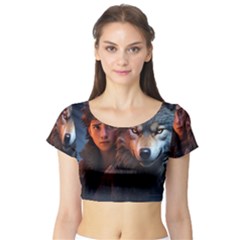 Be Fearless Short Sleeve Crop Top by Saikumar
