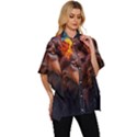 Be fearless Women s Batwing Button Up Shirt View3
