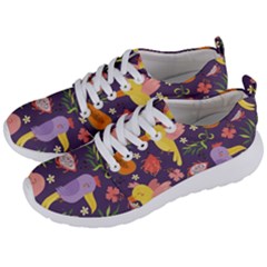 Exotic Seamless Pattern With Parrots Fruits Men s Lightweight Sports Shoes by Ravend