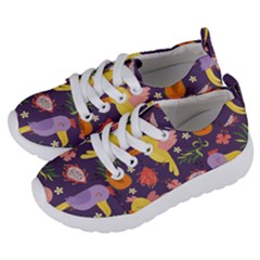 Exotic Seamless Pattern With Parrots Fruits Kids  Lightweight Sports Shoes by Ravend
