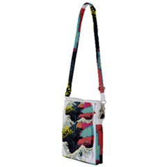 Retro Wave Kaiju Godzilla Japanese Pop Art Style Multi Function Travel Bag by Cendanart