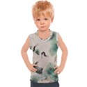 Japanese Crane Painting Of Bird Kids  Sport Tank Top View1