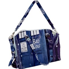 Bad Wolf Tardis Doctor Who Canvas Crossbody Bag by Cendanart