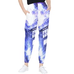 Tardis Doctor Who Blue Travel Machine Women s Tapered Pants by Cendanart