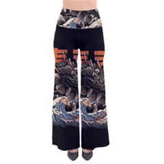 Sushi Dragon Japanese So Vintage Palazzo Pants by Bedest