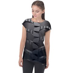 Tire Cap Sleeve High Low Top by Ket1n9