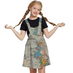 Vintage World Map Kids  Apron Dress by Ket1n9