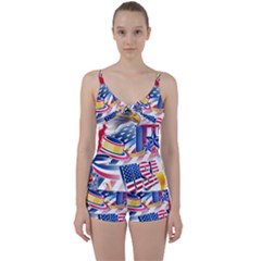 United States Of America Usa  Images Independence Day Tie Front Two Piece Tankini by Ket1n9