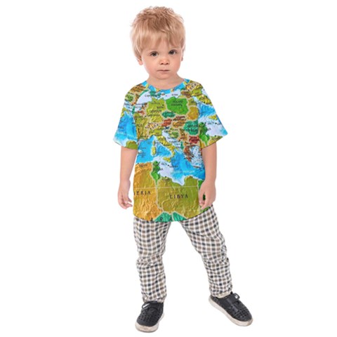 World Map Kids  Raglan T-shirt by Ket1n9