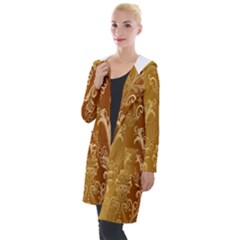 Golden Pattern Vintage Gradient Vector Hooded Pocket Cardigan by Ket1n9