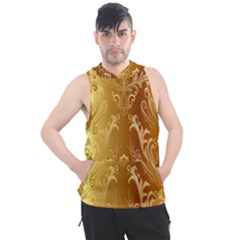 Golden Pattern Vintage Gradient Vector Men s Sleeveless Hoodie by Ket1n9