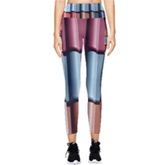 Shingle Roof Shingles Roofing Tile Pocket Leggings  by Ket1n9