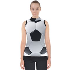 Soccer Ball Mock Neck Shell Top by Ket1n9