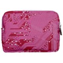 Pink Circuit Pattern Make Up Pouch (Medium) View2