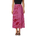 Pink Circuit Pattern Classic Midi Chiffon Skirt View1