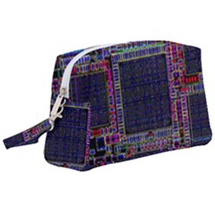 Cad Technology Circuit Board Layout Pattern Wristlet Pouch Bag (large) by Ket1n9