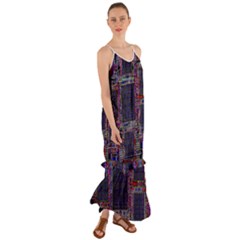 Cad Technology Circuit Board Layout Pattern Cami Maxi Ruffle Chiffon Dress by Ket1n9