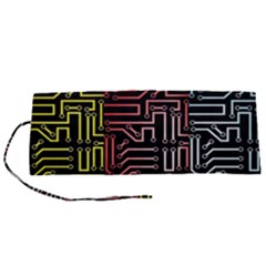 Circuit Board Seamless Patterns Set Roll Up Canvas Pencil Holder (s) by Ket1n9