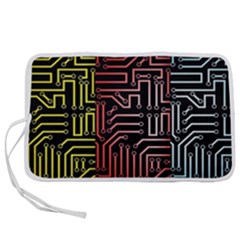 Circuit Board Seamless Patterns Set Pen Storage Case (l) by Ket1n9