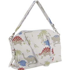 Dinosaur Art Pattern Canvas Crossbody Bag by Ket1n9