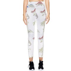 Dinosaur Art Pattern Pocket Leggings  by Ket1n9