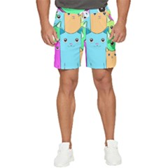 Cat Animals Cartoon Pattern Men s Runner Shorts by Cendanart