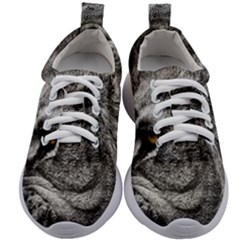 Angry Male Lion Roar Wild Animal Kids Athletic Shoes by Cendanart