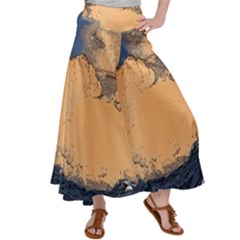 Wave Aesthetic Ocean Retro Sea Vintage Women s Satin Palazzo Pants by Cendanart