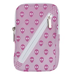 Alien Pattern Pink Belt Pouch Bag (small) by Ket1n9
