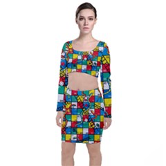 Snakes And Ladders Top And Skirt Sets by Ket1n9
