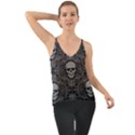 Dark Horror Skulls Pattern Chiffon Cami View1