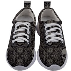 Dark Horror Skulls Pattern Kids Athletic Shoes by Ket1n9