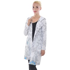 Traditional Art Batik Flower Pattern Hooded Pocket Cardigan by Ket1n9