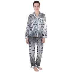 Science Formulas Women s Long Sleeve Satin Pajamas Set	 by Ket1n9