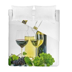 White Wine Red Wine The Bottle Duvet Cover Double Side (full/ Double Size) by Ket1n9