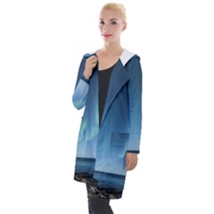 Aurora Borealis Lofoten Norway Hooded Pocket Cardigan by Ket1n9