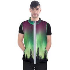 Aurora Borealis Northern Lights Men s Puffer Vest by Ket1n9