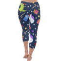 Colorful Funny Christmas Pattern Capri Winter Leggings  View4