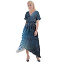 Data Computer Internet Online Cross Front Sharkbite Hem Maxi Dress View1