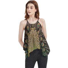 Peacock Feathers Wheel Plumage Flowy Camisole Tank Top by Ket1n9
